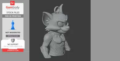 Tom Cat Black Panther Ring Figure - Mashup Figure STL