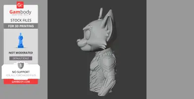 Tom Cat Black Panther Ring Figure - Mashup Figure STL