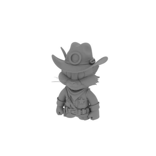 Tom Cat Cowboy Ring Figure.stl