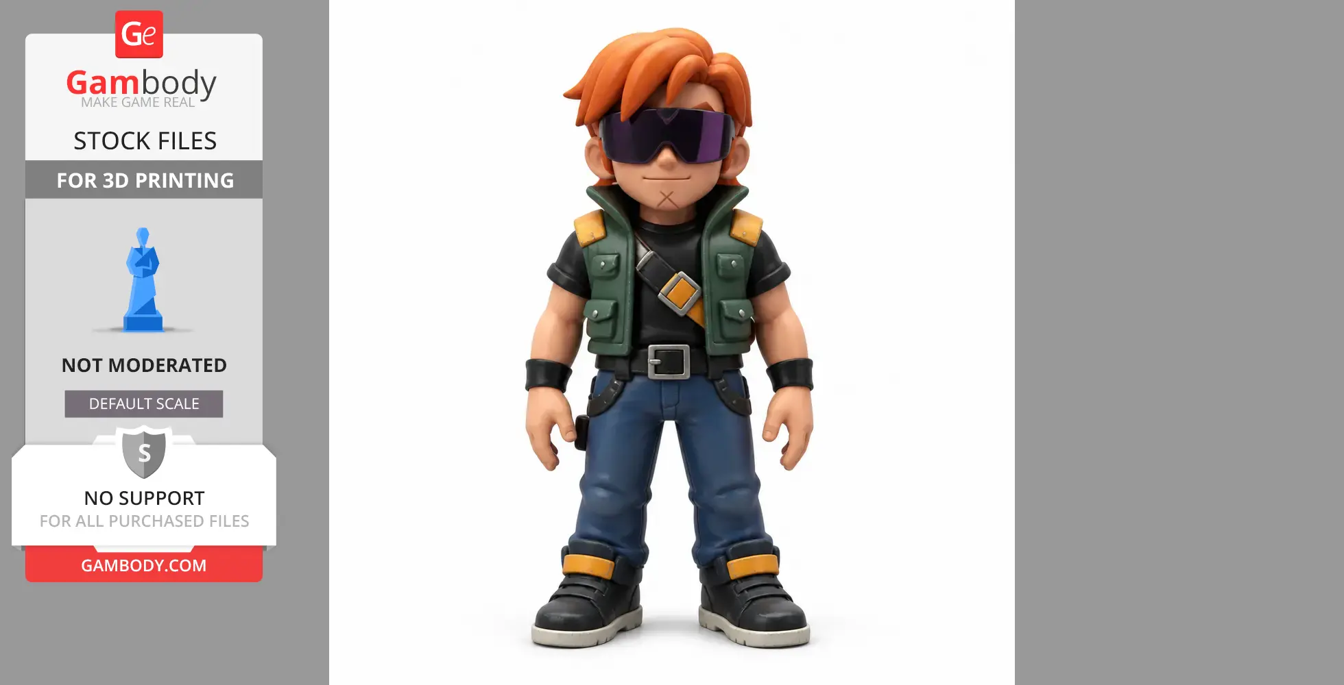 Buster - Brawl Stars Figurine - Character Figure STL