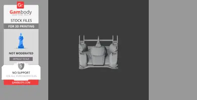 Front view of a detailed Audi R18 3D model, intended for 3D printing.