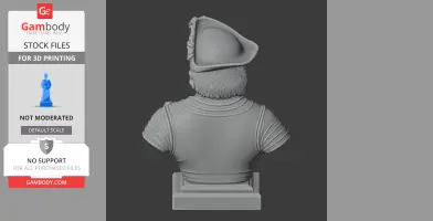 Peter the Great Bust - Historical Warrior STL
