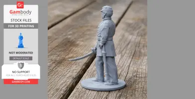 PGT Beauregard Civil War Soldier - Historical Warrior STL