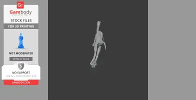 3D model of Zephyrosaurus, a small dinosaur, in a neutral pose for printing.