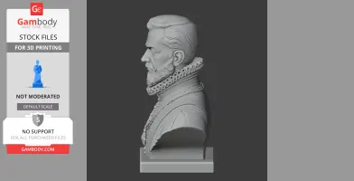 Philip II of Spain Bust - Historical Warrior STL