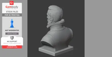 Philip II of Spain Bust - Historical Warrior STL