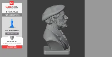 Pierre-Auguste Renoir Bust - Historical Warrior STL