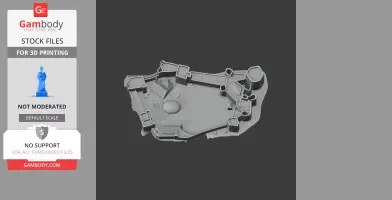 3D model of Pulford Castle layout, featuring walls, towers, and central structures for printing.