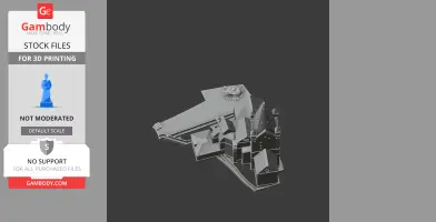 3D model of Paderborn Cathedral with intricate architectural details for printing.