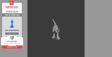 3D model of a Zhuchengtyrannus dinosaur, with an aggressive stance for printing.