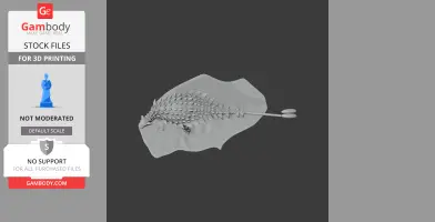 3D model of a Ziapelta, a spiky prehistoric animal, designed for 3D printing.