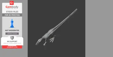 3D model of a Zupaysaurus dinosaur on a gray background, angled slightly to the side.