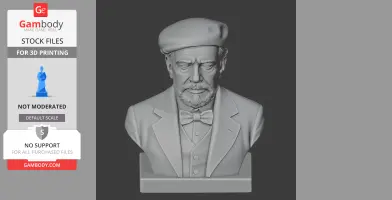Niels Bohr Bust - Historical Warrior STL