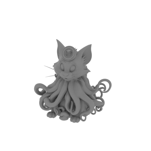 Tom Cat Cthulhu Ring Figure.stl