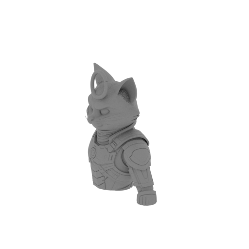Tom Cat Cyber Ninja Ring Figure.stl