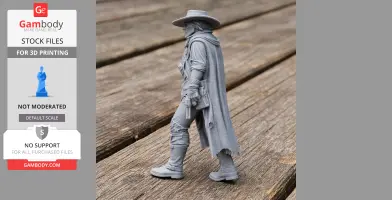Prairie Hawk Cowboy Gunslinger - Historical Warrior STL