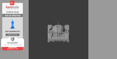 3D model of Audi R8C race car, front view, for 3D printing.