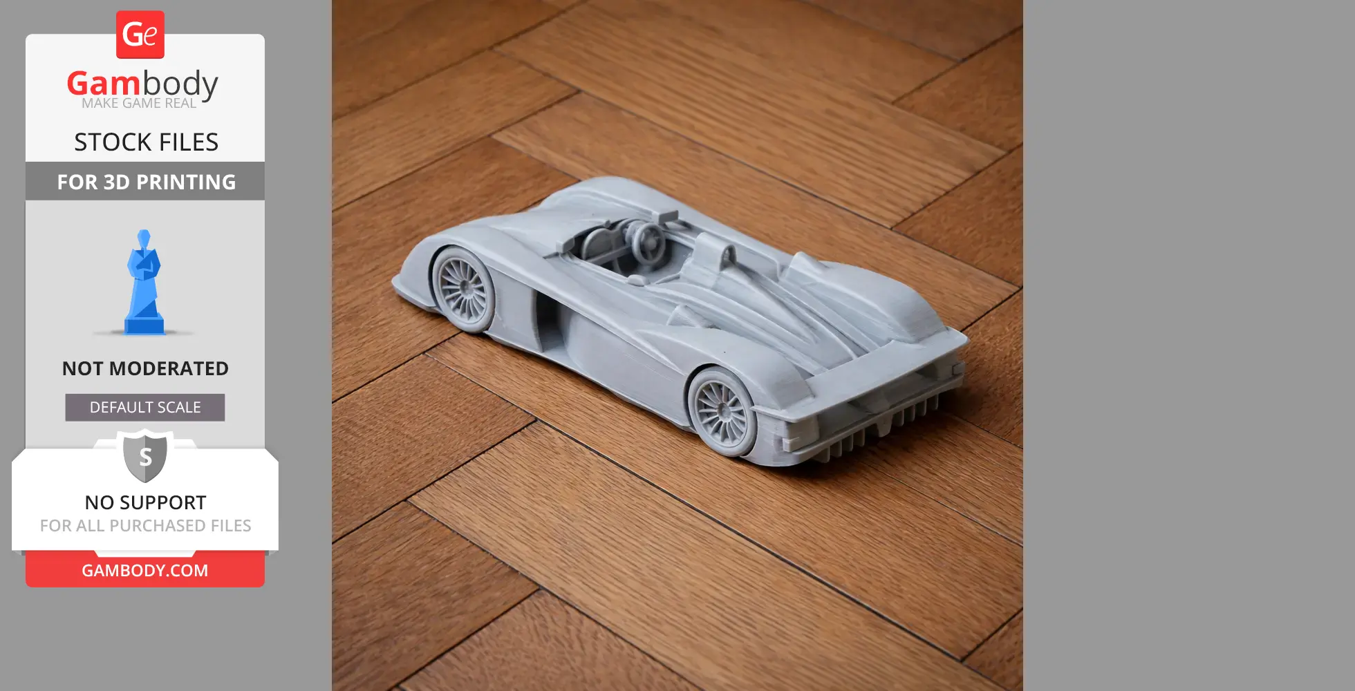 Audi R8R - Scale Vehicle STL