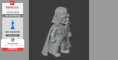Tom Cat Darth Vader Ring Figure - Mashup Figure STL
