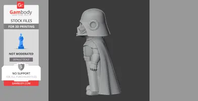 Tom Cat Darth Vader Ring Figure - Mashup Figure STL