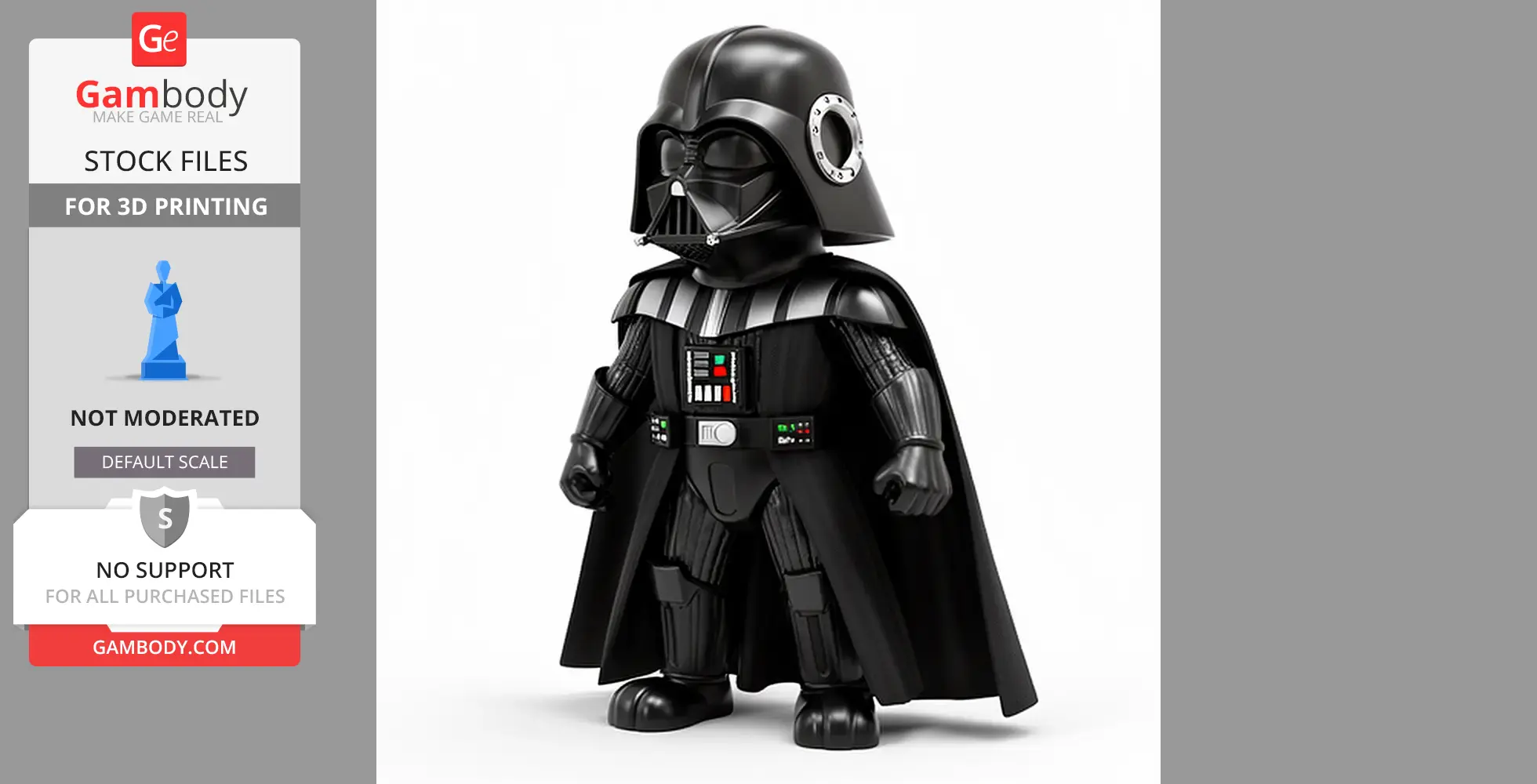 Tom Cat Darth Vader Ring Figure - Mashup Figure STL