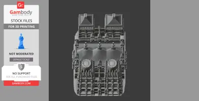 Detailed 3D model of Rouen Cathedral, showcasing intricate architectural elements for 3D printing.
