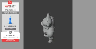 A 3D model of a cartoon cat in a superhero costume, combining elements of a cat and action hero gear.
