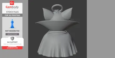 Figure of a cat with pointy ears wearing a cape, resembling a classic vampire, designed for 3D printing.