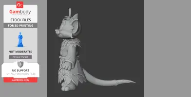 Tom Cat Druid Ring Figure - Mashup Figure STL