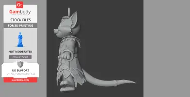 Tom Cat Druid Ring Figure - Mashup Figure STL