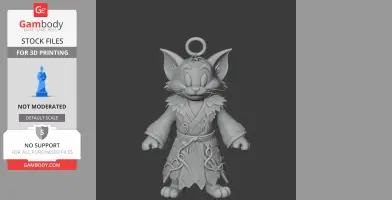 Tom Cat Druid Ring Figure - Mashup Figure STL