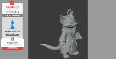 Tom Cat Druid Ring Figure - Mashup Figure STL