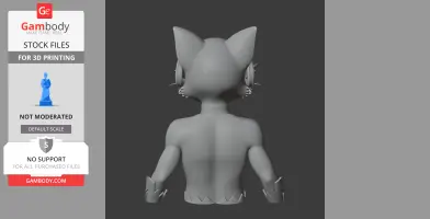 Tom Cat Flash Ring Figure - Mashup Figure STL