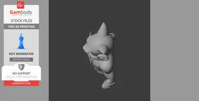 Tom Cat Flash Ring Figure - Mashup Figure STL