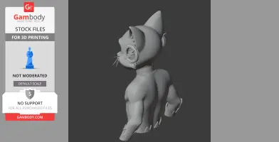 Tom Cat Flash Ring Figure - Mashup Figure STL