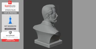 Pyotr Ilyich Tchaikovsky Bust - Historical Warrior STL