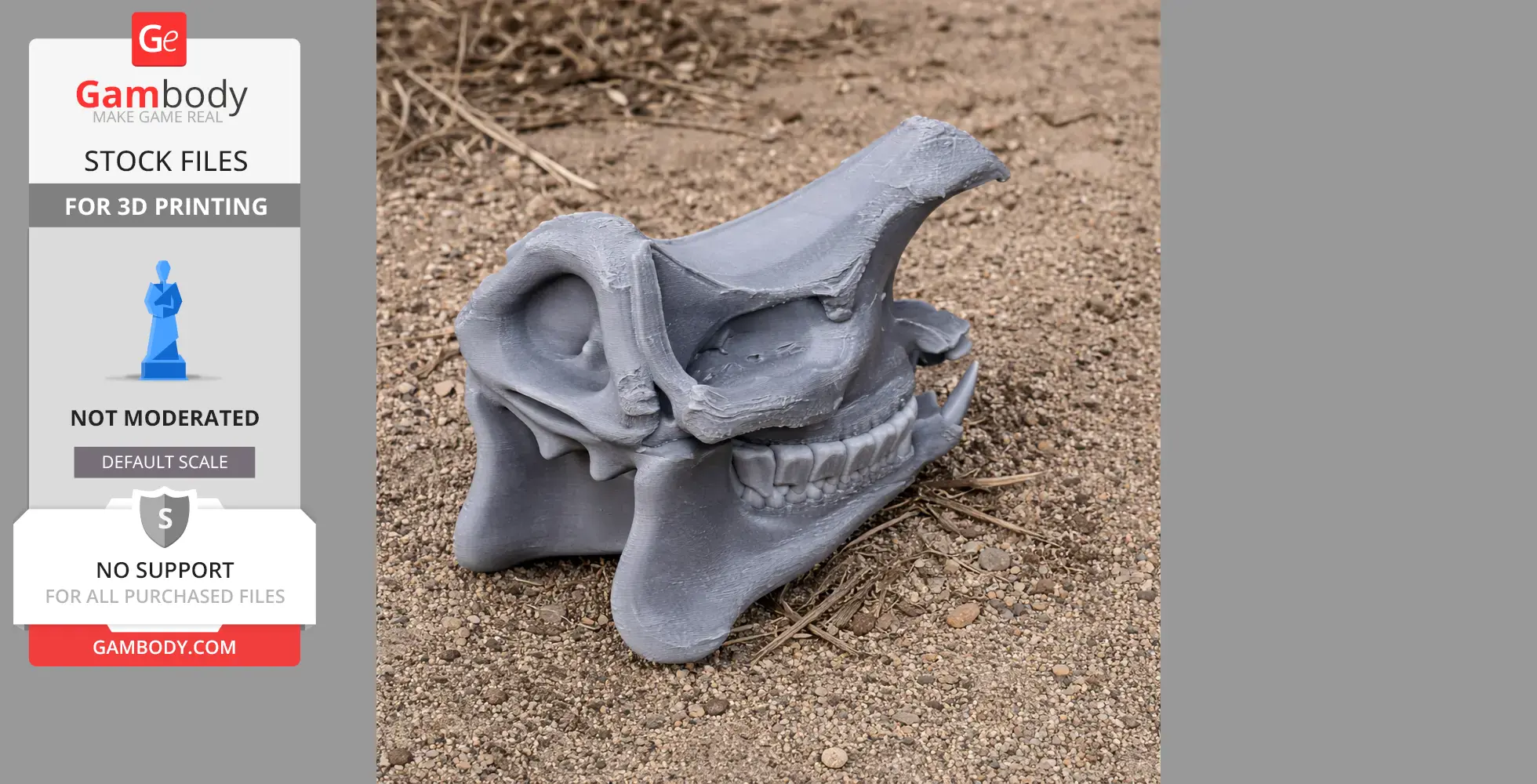 Indian Rhinoceros Skull - Skull Replica STL
