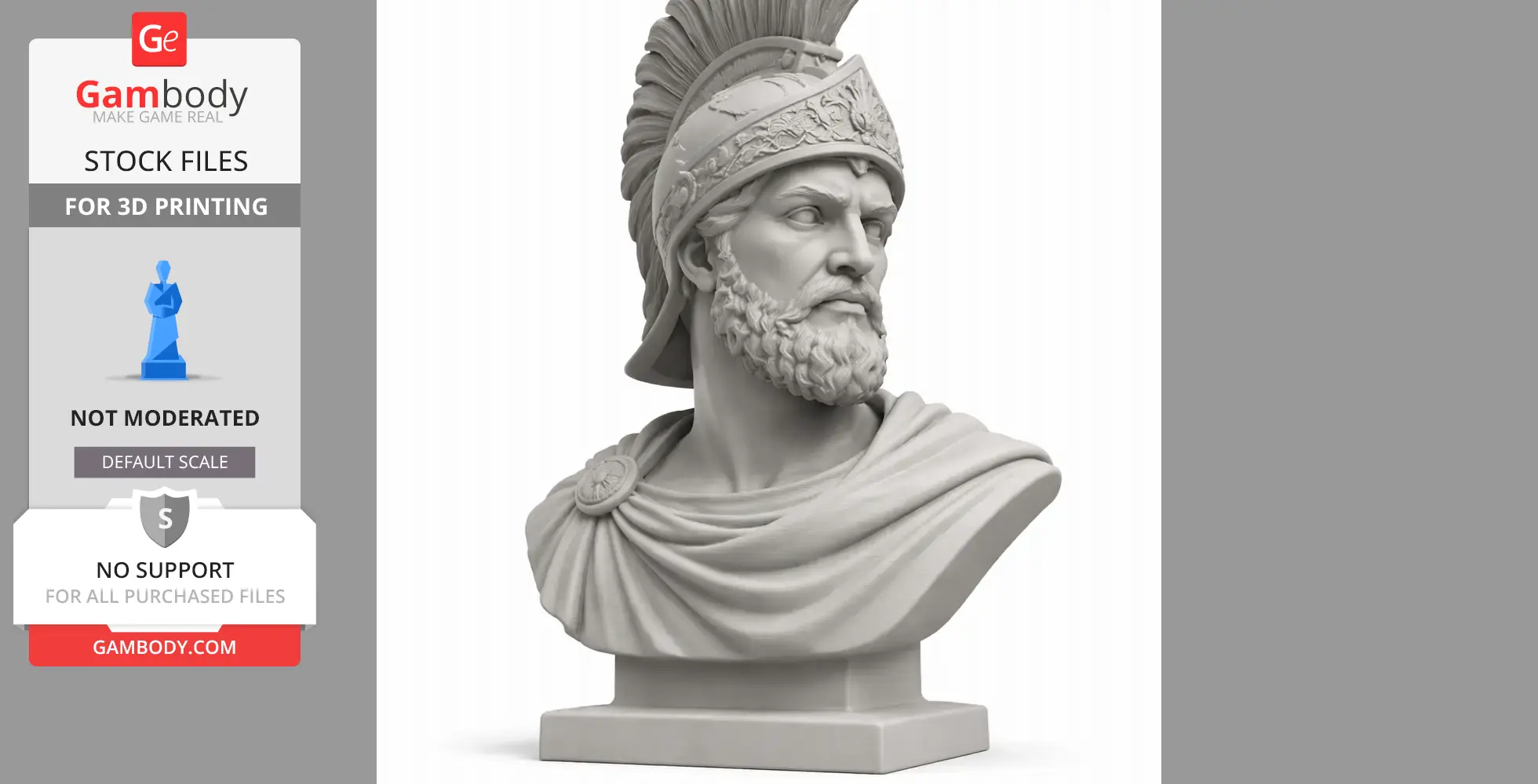 Pyrrhus of Epirus Bust - Historical Warrior STL