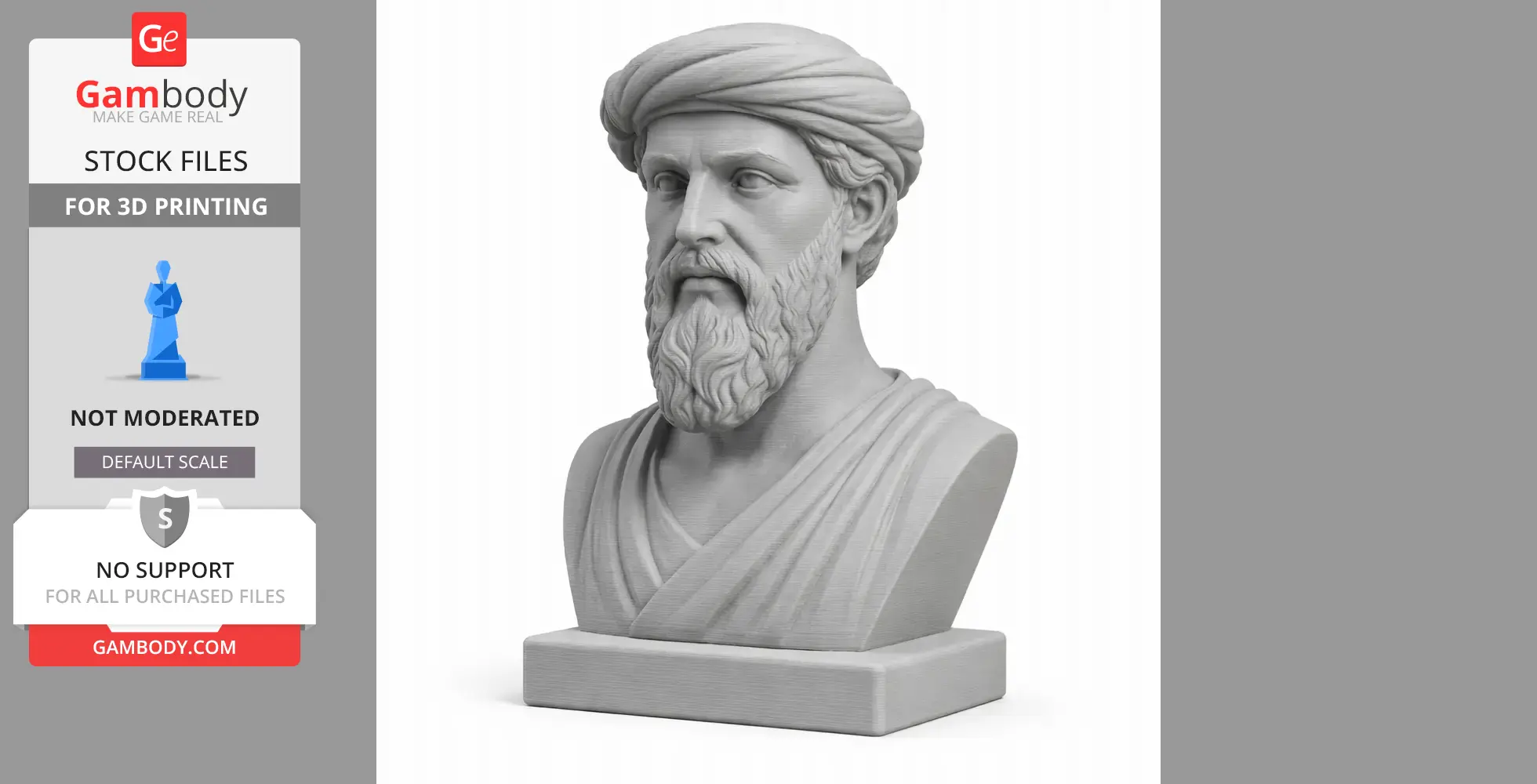 Pythagoras Bust - Historical Warrior STL