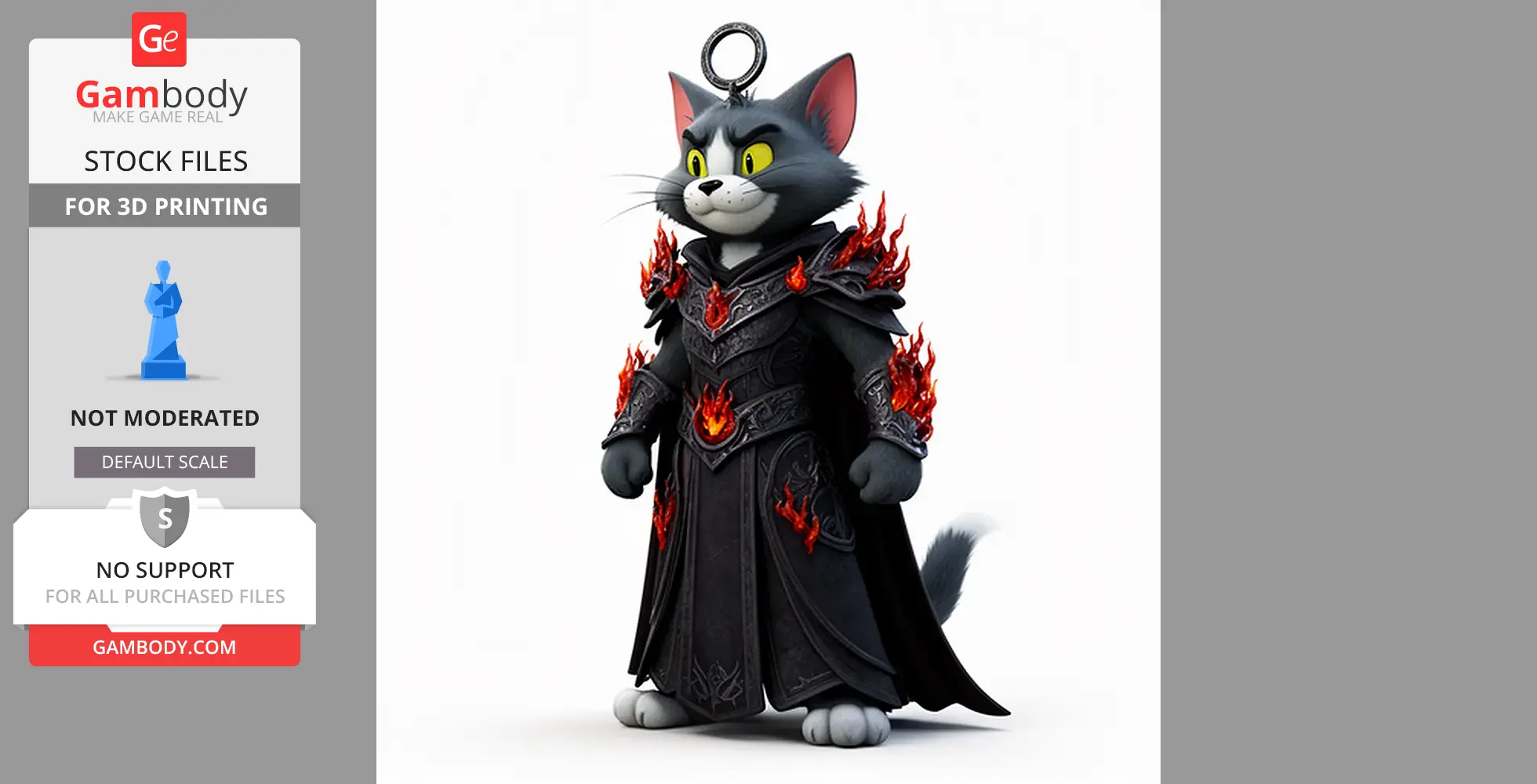 Tom Cat Hades Ring Figure - Mashup Figure STL
