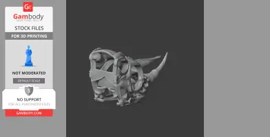 Jackson's Chameleon Skull - Skull Replica STL