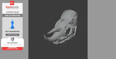Jackson's Chameleon Skull - Skull Replica STL