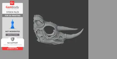 Jackson's Chameleon Skull - Skull Replica STL