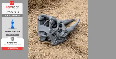 Jackson's Chameleon Skull - Skull Replica STL