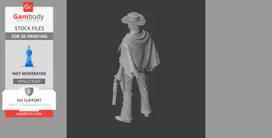 Red River Jack Cowboy Gunslinger - Historical Warrior STL