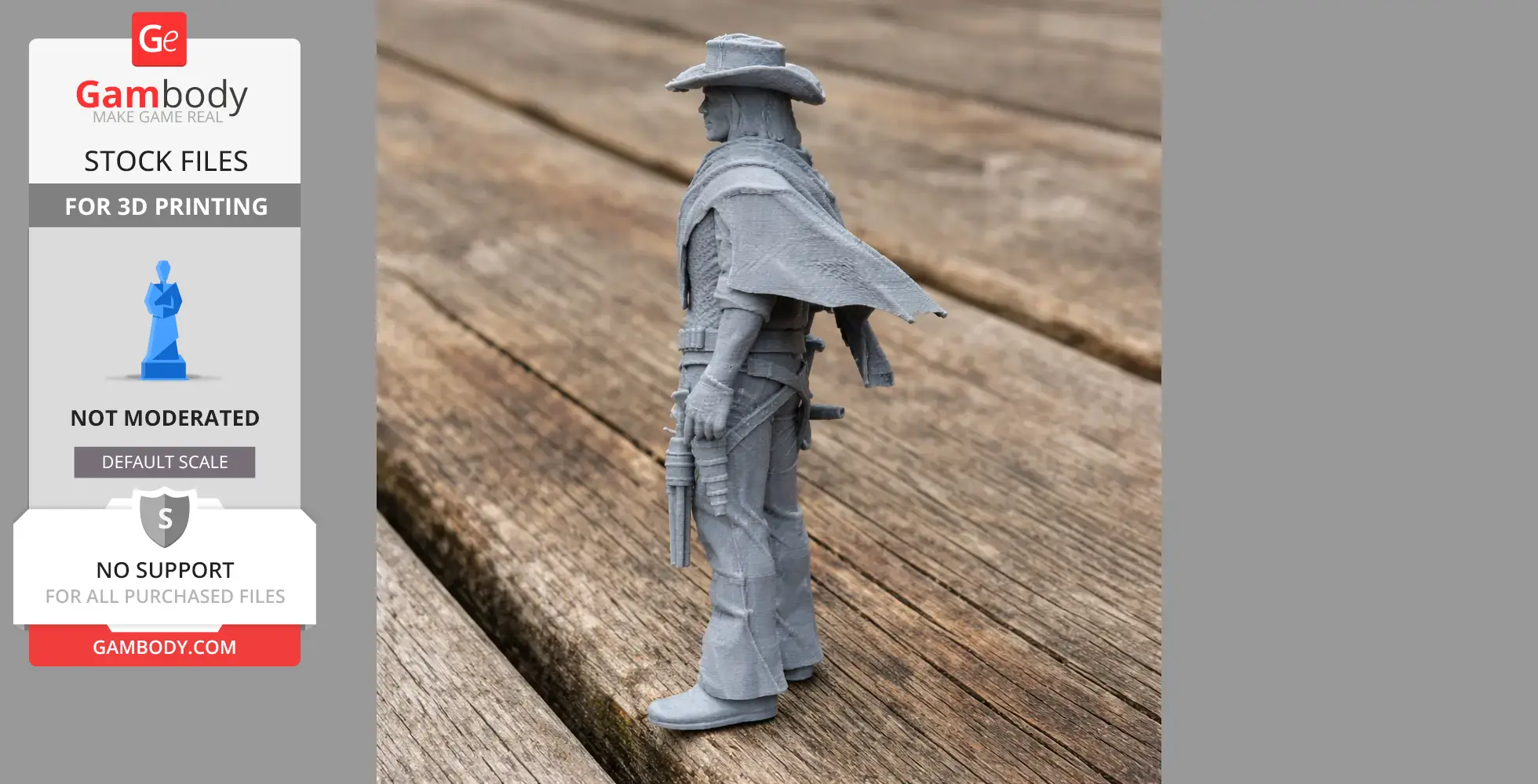 Red River Jack Cowboy Gunslinger - Historical Warrior STL