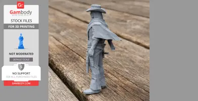 Red River Jack Cowboy Gunslinger - Historical Warrior STL