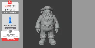 Captain Brineybeard - Cuphead - Character Figure STL