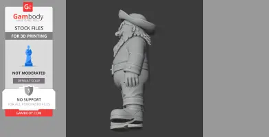 Captain Brineybeard - Cuphead - Character Figure STL