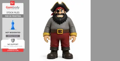 Captain Brineybeard - Cuphead - Character Figure STL